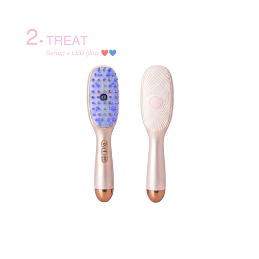 EMS Scalp Massage Comb — Red & Blue Light with Serum Applicator | Rechargeable