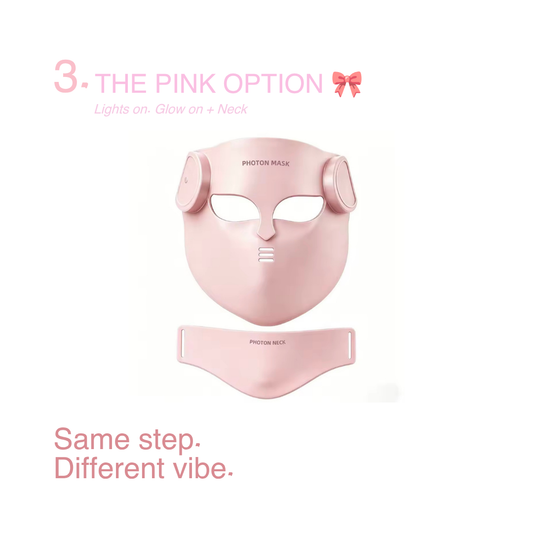 8-Color LED Face & Neck Mask | Red Light + NIR Therapy, Cordless